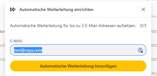 Wie Kann Ich Die Automatische E-Mail-Weiterleitung Einrichten? – Caya ...